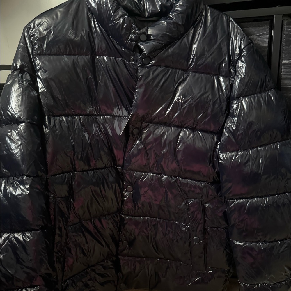 Calvin Klein Men's Shiny Black Puffer Jacket